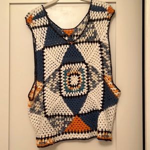 Bode men’s crochet vest size small. Only worn twice like new condition.